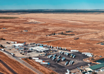 Aerial view of construction progress at Thunder Plains Park – Fall 2024